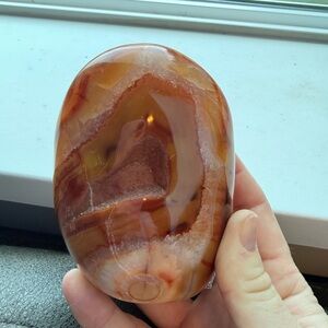 Carnelian Freeform with quartz river